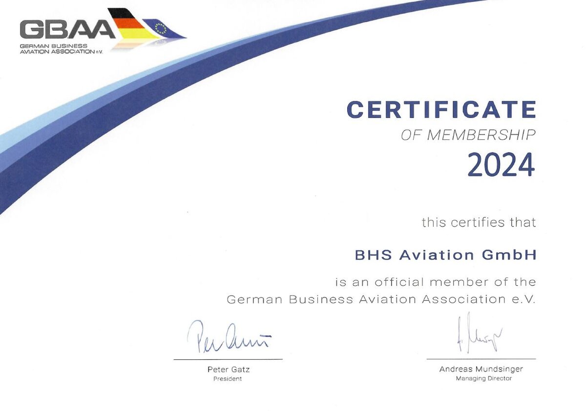 GBAA Certificate 2024